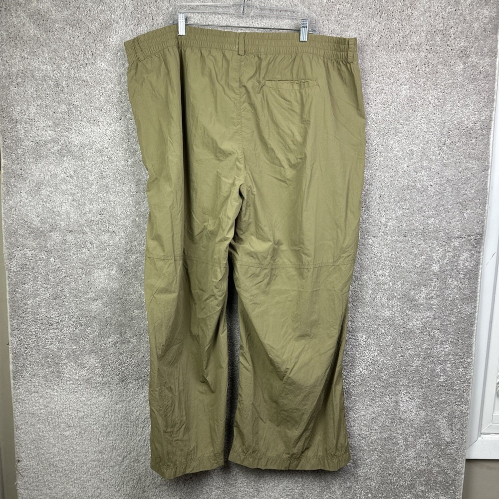 Aerie Offline‎ Wide Leg Nylon Swishy Pants Women's XXL Tan Beige - Picture 2 of 9